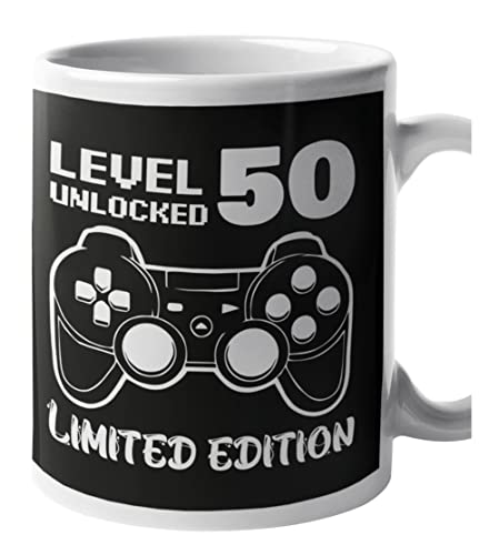 Comprar Level Unlocked Limited Edition Taza Navidad cerámica para cumpleaños 50 años Top Precio 2024 | regaloscumple.com
