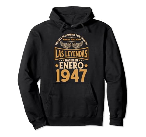 Consigue ahora Cumpleaños Hombre Regalos Las Leyendas Enero 1947 Sudadera BlackFriday con Capucha Rebajas 2025 | regaloscumple.com