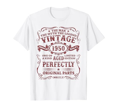 Comprar Vintage 1950 Las Leyendas Nacen En 1950 75 Años Catálogo Cumpleaños Camiseta Top Precio 2025 | regaloscumple.com