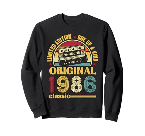 Comprar 39 Cumpleaños 39 Años Cumpleaños Hombre Mujer Vintage 1986 Regalo Sudadera Ofertas 2025 | regaloscumple.com