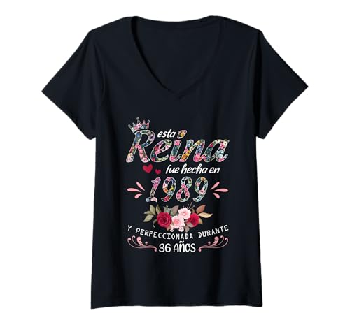 Consigue ahora Mujer Hecha En 1989 36 Años Regalo Mujer 36 Cumpleaños Decoración Camiseta Cuello Regalos V Rebajas 2024 | regaloscumple.com