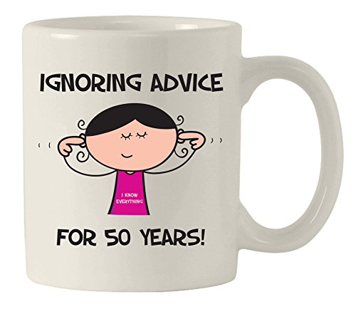 Comprar Haciendo Caso Omiso De Consejos Desde 1965 De Ideas para regalar Mujer 50 Cumpleaños Taza De Cerámica Top Precio 2025 | regaloscumple.com