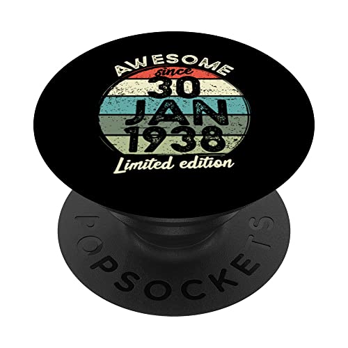 Consigue ahora Camiseta cumpleaños 85 años 30 enero Navidad 1938 85 cumpleaños PopSockets PopGrip Intercambiable Ofertas 2024 | regaloscumple.com