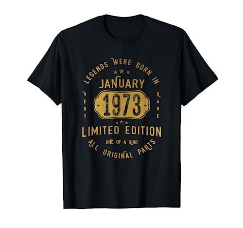 Comprar Legends Were Born In January 1973 Cumpleaños Camiseta Catálogo Top Precio 2025 | regaloscumple.com