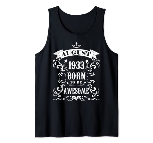 Comprar Regalo cumpleaños nacido para ser impresionante agosto 1933 Ideas para regalar Camiseta sin Mangas Rebajas 2025 | regaloscumple.com