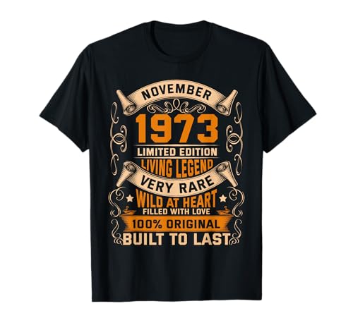 Comprar BlackFriday Cumpleaños original noviembre 1973 Camiseta Top Precio 2023 | regaloscumple.com
