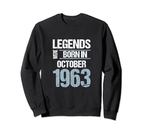 Comprar Las leyendas nacieron en octubre Catálogo 1963 Cumpleaños Sudadera Top Precio 2024 | regaloscumple.com
