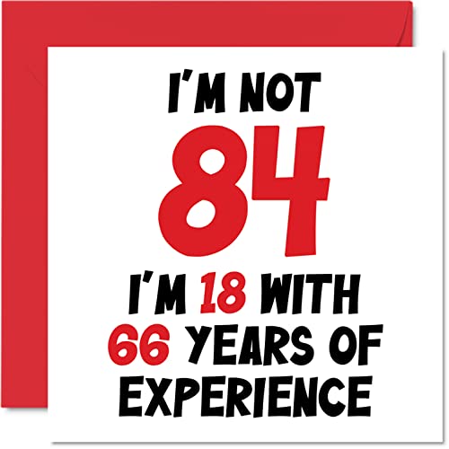 Oferta Tarjeta 84 hombres Not I'm with years – tarjeta cumpleaños cuatro cuarta papá Grandad 145 x mm