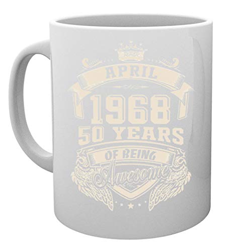 Comprar Born In April BlackFriday 1968-50 Years Of Being Awesome Taza Mug Cup Rebajas 2024 | regaloscumple.com