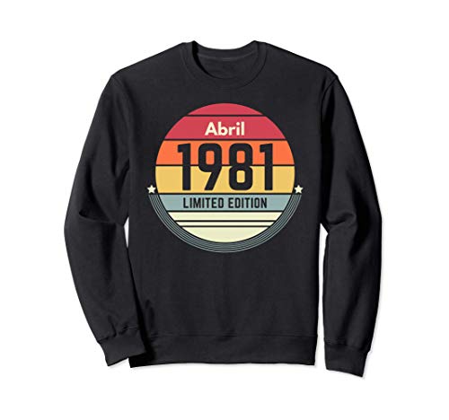 Comprar 40 Años Cumpleaños Regalo BlackFriday Nacido En Abril 1981 Mujer Sudadera Ofertas 2024 | regaloscumple.com