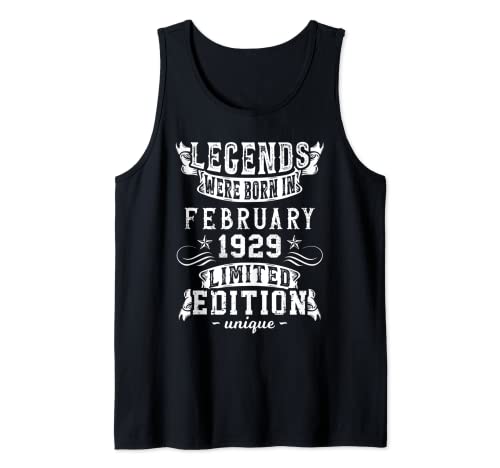 Comprar Cumpleaños Febrero 1929 Edición Limitada Regalo Ideas para regalar February Camiseta sin Mangas Rebajas 2024 | regaloscumple.com