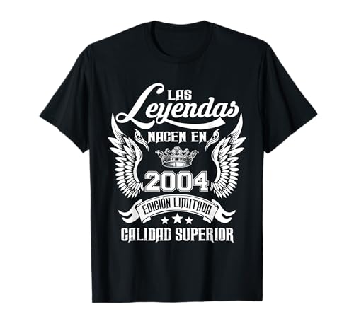 Consigue ahora Cumpleaños 19 Años Las Leyendas Nacen En 2004 Camiseta Promoción Top Precio 2023 | regaloscumple.com
