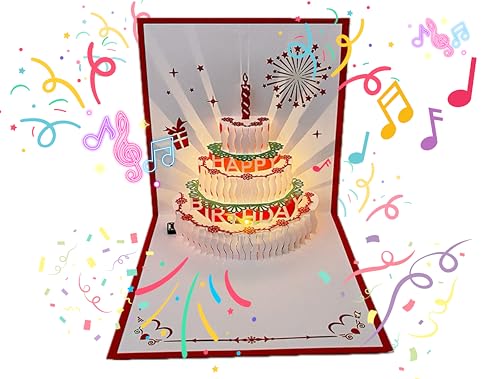 Consigue ahora Tarjeta Felicitación 3D Felicitaciones cumpleaños Postal cumpleaños Musical Tarjeta cumpleaños original con Música Tarjeta Cumpleaños 3D Birthday Card Cumpleaños Tarjeta Cumpleaños (Roja) Top Precio 2024 | regaloscumple.com