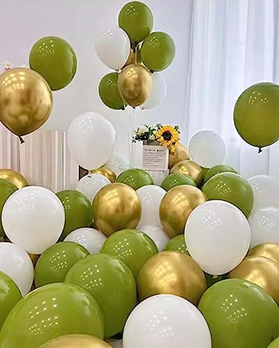 Dónde comprar en España JEJA Globos, 60 Piezas Verde Dorado Cumpleaños 12 Pulgadas Globos con Cinta, Para Niñas, Fiestas, Bodas, Aniversario