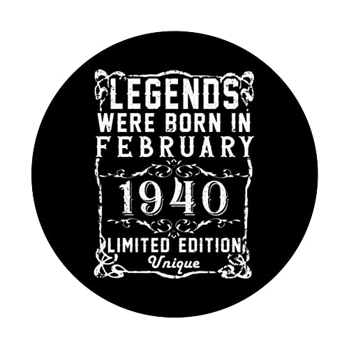 Ofertas en regaloscumple.com Cumpleaños Febrero 1940 Edición Limitada Regalo February PopSockets PopGrip Intercambiable