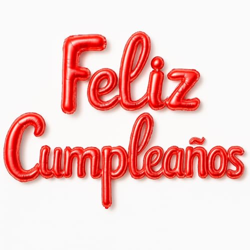 Consigue ahora Globos FELIZ CUMPLEAÑOS en español - Guirnalda Decoracion cumple - Globo aluminio - Super facil montaje - Incluye Catálogo una cañita - Viene en 3 partes para facilitar el inflado Ofertas 2025 | regaloscumple.com