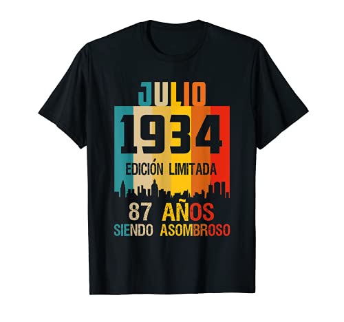 Consigue ahora 87 años shirt Cumpleaños Nacidos Julio BlackFriday 1934 Spanish Camiseta Camiseta Ofertas 2024 | regaloscumple.com