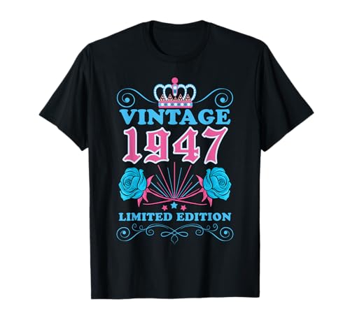 Comprar Decoraciones vintage 78 cumpleaños vintage 1947 78 años Camiseta Top Regalos Precio 2025 | regaloscumple.com