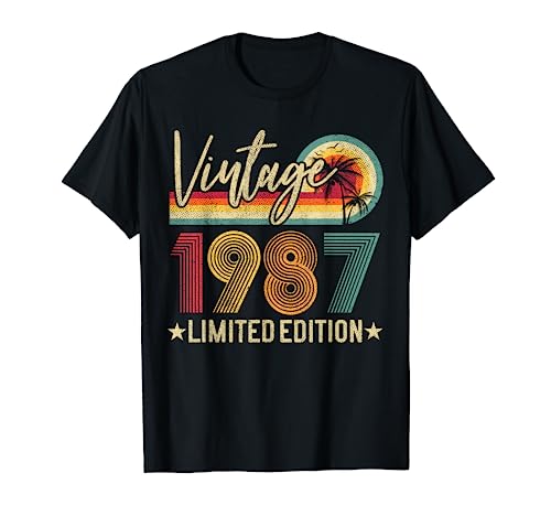 Comprar Vintage 1987 Retro 36 Cumpleaños Cumpleaños Regalo Edición Limitada Retro Camiseta Top Precio 2024 | regaloscumple.com