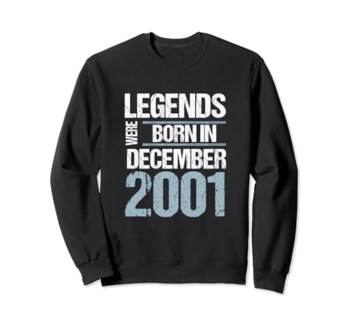 Consigue ahora Las leyendas nacieron en diciembre 2001 Cumpleaños Sudadera Top Promoción Precio 2024 | regaloscumple.com
