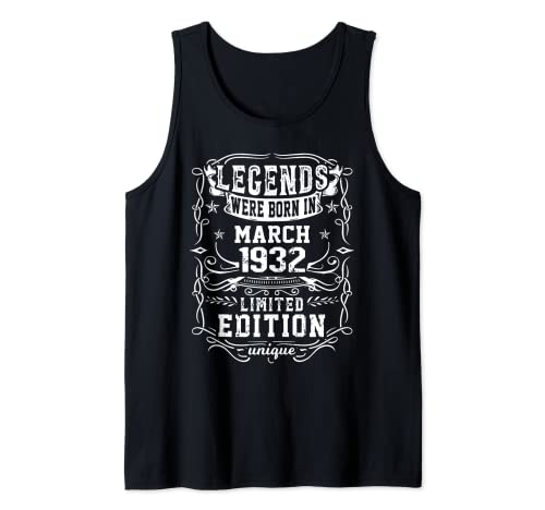 Comprar Cumpleaños Marzo 1932 Edición Limitada Regalo March 1932 Camiseta Promoción sin Mangas Ofertas 2024 | regaloscumple.com