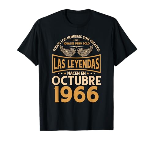 Consigue ahora Cumpleaños Hombre Regalos Las Leyendas Octubre Catálogo 1966 Camiseta Rebajas 2024 | regaloscumple.com