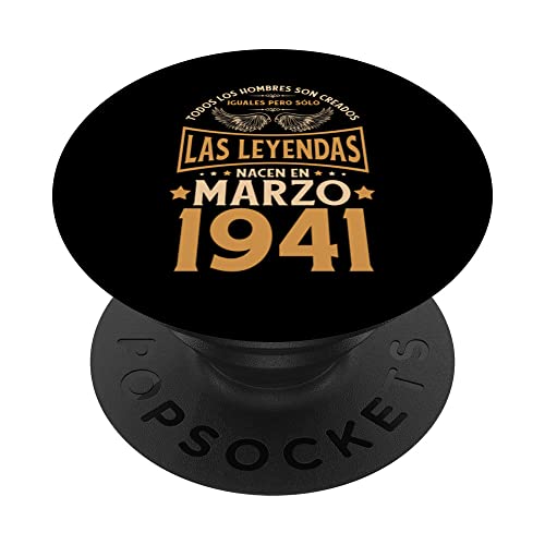 Consigue Navidad ahora Cumpleaños Hombre Regalos Las Leyendas Marzo 1941 PopSockets PopGrip Intercambiable Ofertas 2024 | regaloscumple.com