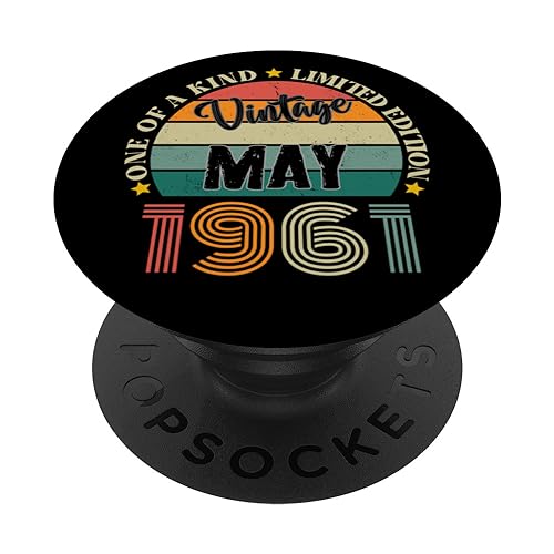 Consigue ahora 63 Años Vintage Mayo 1961 Cumpleaños Ideas para regalar 63 Retro PopSockets PopGrip Intercambiable Ofertas 2024 | regaloscumple.com