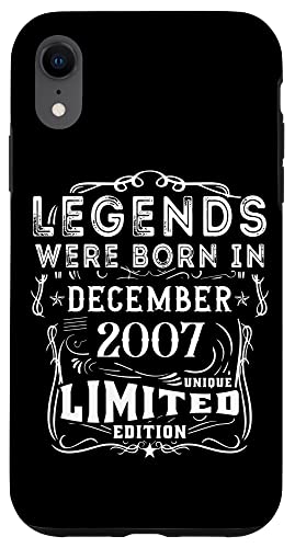 Consigue ahora Carcasa para iPhone XR Cumpleaños Diciembre 2007 BlackFriday Edición Limitada Regalo Vintage Top Precio 2025 | regaloscumple.com