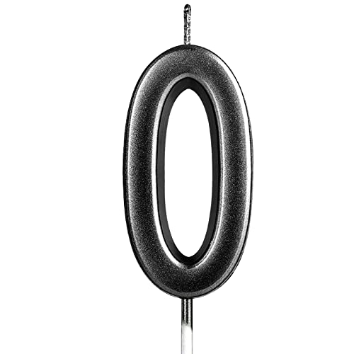 Comprar AIEX 7 cm/2 76 pulgadas Número Cumpleaños Tarta Tamaño Mediano Negro Vela Cumpleaños Número Decoraciones para Decoración Pasteles para Niños Adultos Aniversario Bodas Fiesta Ideas para regalar (Número 0) Rebajas 2024 | regaloscumple.com