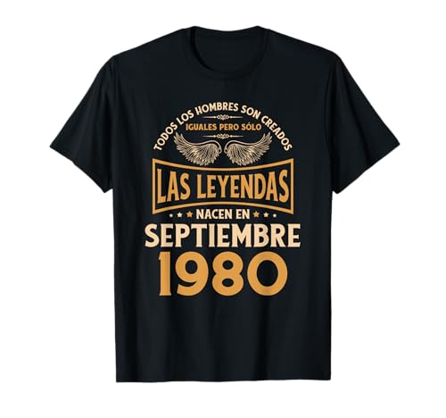 Consigue ahora Cumpleaños Hombre Regalos Navidad Las Leyendas Septiembre 1980 Camiseta Rebajas 2024 | regaloscumple.com