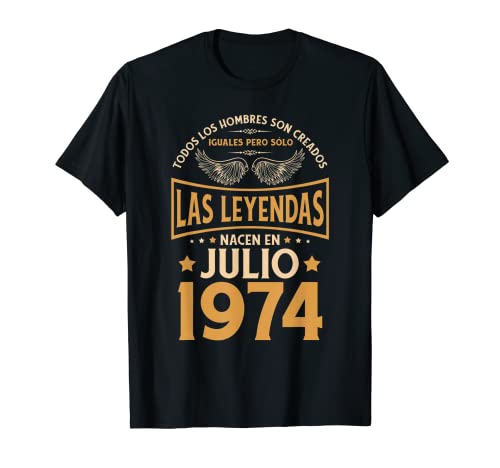 Comprar Cumpleaños Promoción Hombre Regalos Las Leyendas Julio 1974 Camiseta Rebajas 2025 | regaloscumple.com