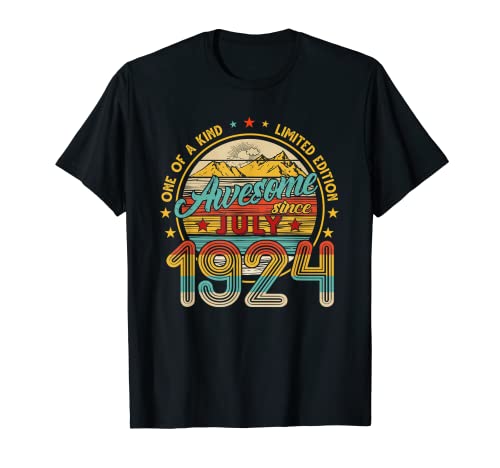 Comprar Decoración cumpleaños 97 Julio Ideas para regalar 1924 Hombres Mujeres 97 Años Camiseta Ofertas 2024 | regaloscumple.com