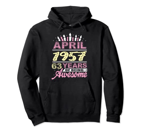 Consigue ahora Vela cumpleaños 63 años para Catálogo regalo abril 1957 Sudadera con Capucha Rebajas 2025 | regaloscumple.com