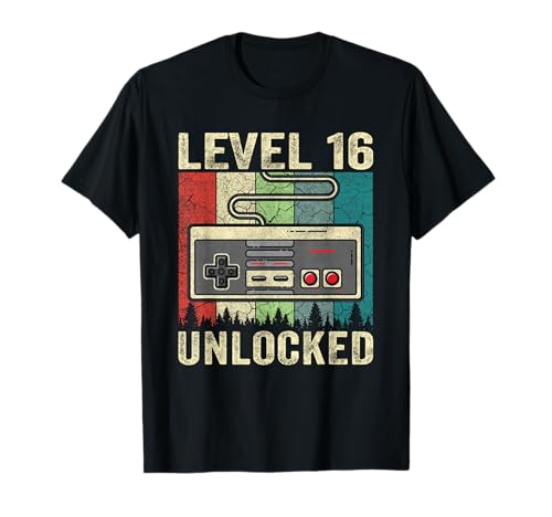 Consigue ahora Nivel 16 Desbloqueado Regalos 16 Cumpleaños Niños Niños Catálogo Videojuego Camiseta Top Precio 2025 | regaloscumple.com