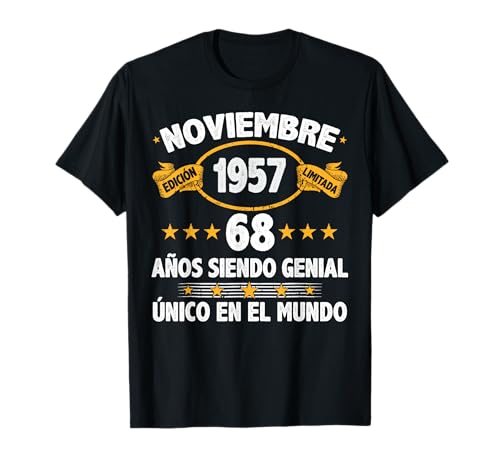 Comprar Cumpleaños Noviembre 1957 68 Años Hombre Cumpleaños Noviembre 1957 Camiseta Rebajas 2025 | regaloscumple.com