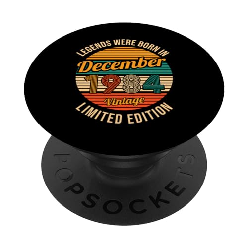 Comprar Las leyendas nacieron en diciembre BlackFriday 1984 39 cumpleaños PopSockets PopGrip Intercambiable Top Precio 2024 | regaloscumple.com