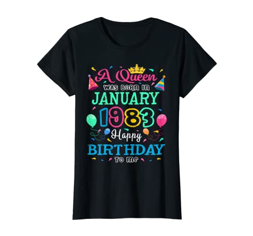 Comprar Mujer Las reinas nacen en enero 1983 Feliz cumpleaños para BlackFriday mí fiesta Camiseta Ofertas 2024 | regaloscumple.com