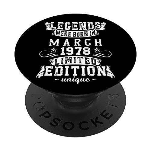 Comprar Cumpleaños Marzo 1978 Ideas para regalar Edición Limitada Regalo March 1978 PopSockets PopGrip Intercambiable Rebajas 2025 | regaloscumple.com