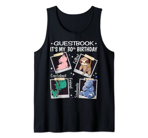 Consigue ahora 30 años edad fiesta cumpleaños 30 – divertido dinosaurio libro Catálogo visitas Camiseta sin Mangas Ofertas 2024 | regaloscumple.com