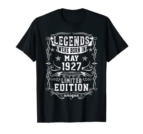 Comprar Cumpleaños Mayo Navidad 1927 Edición Limitada Regalo Legend May Camiseta Ofertas 2024 | regaloscumple.com