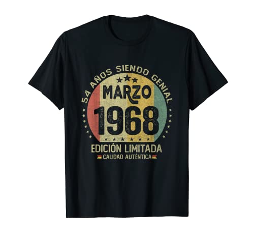 Comprar Regalo 54 años Cumpleaños Hombre Mujer - Marzo 1968 Camiseta Promoción Top Precio 2024 | regaloscumple.com