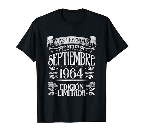 Consigue ahora Las Leyendas nacen Regalos en Septiembre 1964 60 Años Cumpleaños Camiseta Ofertas 2025 | regaloscumple.com