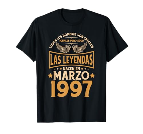 Comprar Cumpleaños Hombre Regalos Las Leyendas BlackFriday Marzo 1997 Camiseta Rebajas 2025 | regaloscumple.com