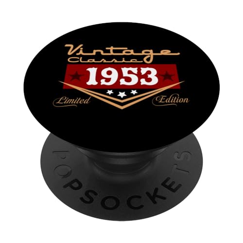 Consigue ahora Decoraciones vintage 71 cumpleaños vintage 1953 71 cumpleaños PopSockets PopGrip Promoción Intercambiable Rebajas 2025 | regaloscumple.com
