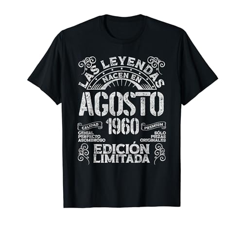 Consigue ahora Las Leyendas Nacen En Agosto 1960 63 Años Cumpleaños Navidad Camiseta Ofertas 2023 | regaloscumple.com