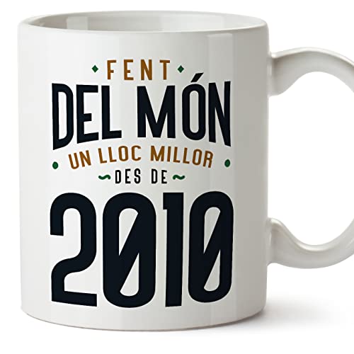 Comprar MUGFFINS Tazas Navidad 2010 Cumpleaños - En Catalán - Fent del Món un Lloc Millor - 11 oz / 330 ml - Regalo original y divertido Ofertas 2024 | regaloscumple.com