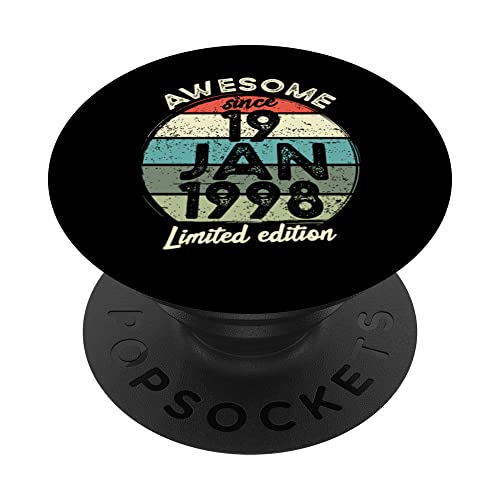 Comprar Camiseta cumpleaños 25 años 19 enero Promoción 1998 25 cumpleaños PopSockets PopGrip Intercambiable Ofertas 2025 | regaloscumple.com