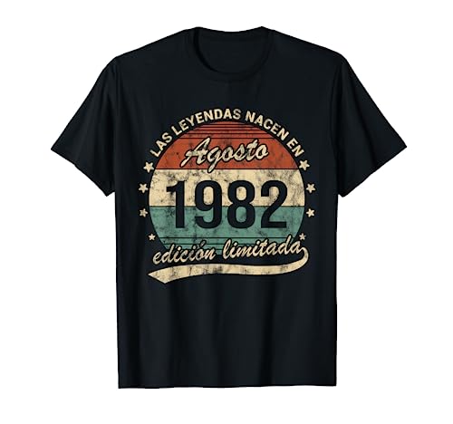 Comprar Leyendas Nacen Agosto 1982 Cumpleaños Hombre Mujer Camiseta Navidad Rebajas 2024 | regaloscumple.com