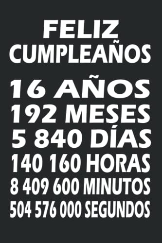 Consigue ahora Feliz Cumpleaños 16 Años: Feliz cumpleaños 16 cuaderno | Un libro visitas para fiesta 16 cumpleaños | Decoración y regalos originales para niñas y niños (Spanish Edition) Promoción Rebajas 2025 | regaloscumple.com